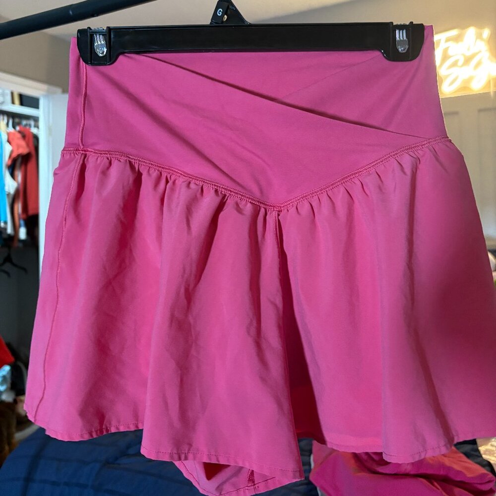 Offline by Aerie Magenta Tennis Skirt